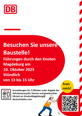 Info-Plakat Baustellenführung am 10. Oktober 2025